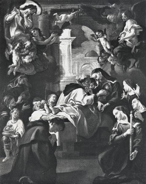 Arte Fotografica — Anonimo romano - sec. XVIII - Morte di santa Giuliana Falconieri — insieme